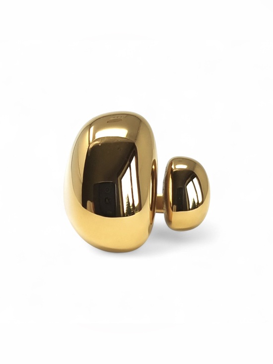 Anthropologie Jewelry - New Anthropologie Golden Molten Metal Statement Ring ~ 18KGP Open Ring